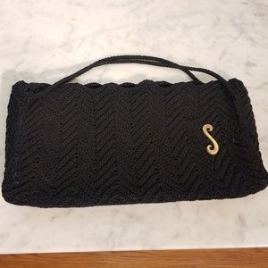 Vintage Black Corde Satchel